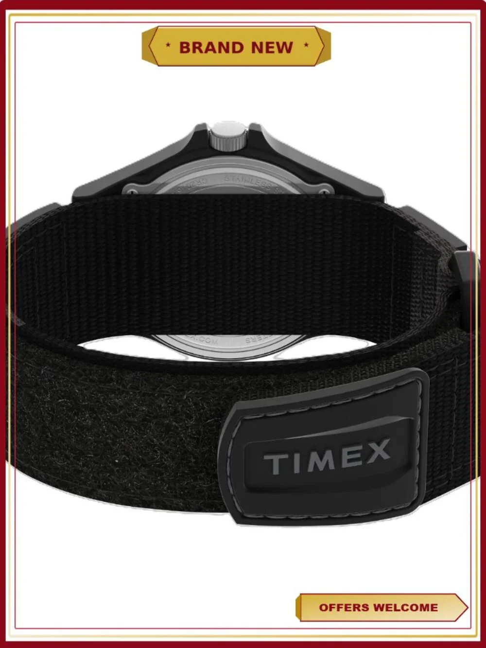 Men's Expedition Acadia Fabric Strap Watch, Black